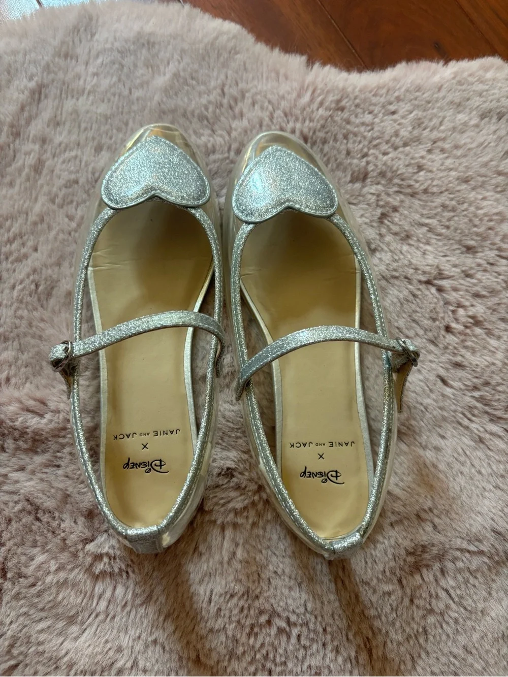 Disney Cinderella Inspired Ballet Flats with Heart Detail - Light Blue